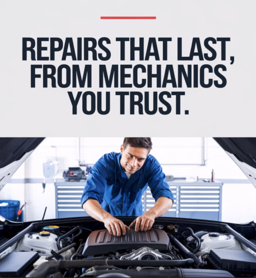 AI-generated automotive repair social post